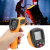 Infrared thermometer - handheld temperature measuring device for industrial use with   emissivity for industrial temperature tests