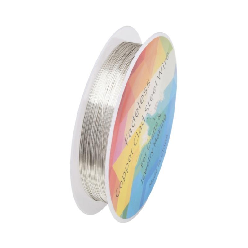 20/100m/Rolle Fadensicherer Kupferdraht für Schmuckherstellung DIY Armband Halskette DIY Farbecht Perldraht Kordel Schnur Material