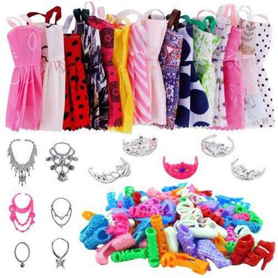 Puppenkleidungsset Puppenkleidung Schmuck Schuhe Sicherheit Lustig Mode Puppenzubehör für Mädchen