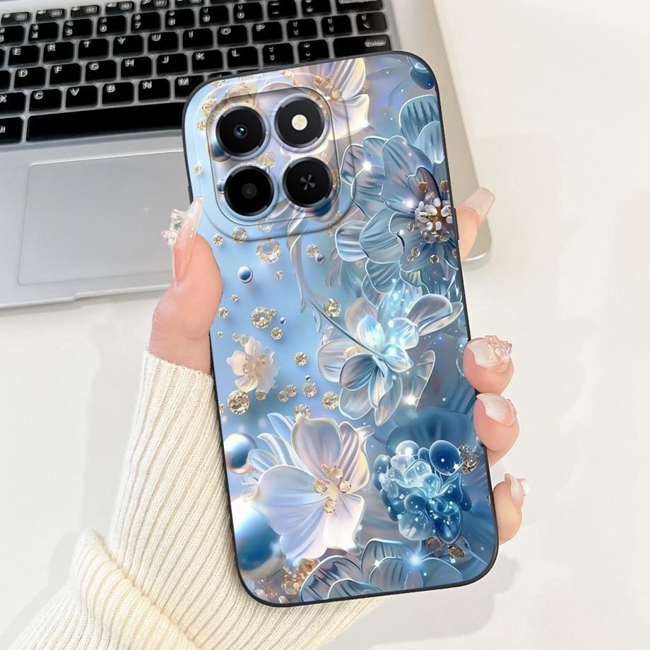 For Honor X6c Case New Fashion Cartoon Luxury Girly Painting Funda For Huawei Honor X6C X6 C X 6C Cover Matte Liquid Silicone
