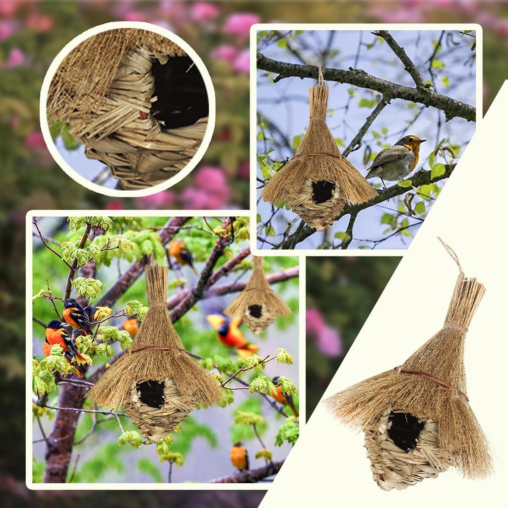 House Outdoor Hanging Bird House Straw Bird House Natural Bird House