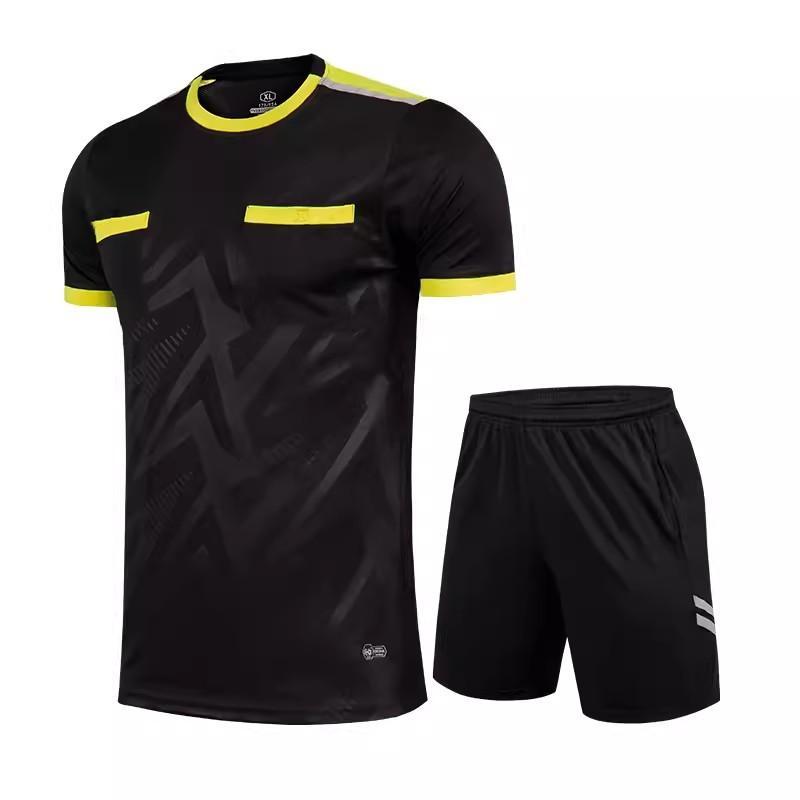 Divise da Calcio 2025 Uomo Uniformi da Arbitro Maglie da Calcio Magliette Tasche Maglietta da Squadra a Maniche Corte Abbigliamento Sportivo