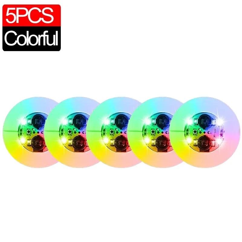 

Светодиодные светящиеся подставки на батарейках, светящиеся подставки, наклейки, коврик для чашки под бутылку ликера для украшения свадебной вечеринки Diameter- 6CM