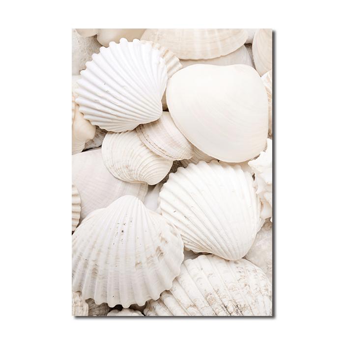 Beach Shell Flowers Poster Landscape Wall Art Canvas Painting Woman Line Nordic Print Modern Picture Living Room Home Decoration