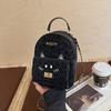 Schoolbag1011 New Super Fire Daily Embroidered Small Backpack Single Shoulder Foreign Style Versatile Korean Cute Leopard Print Cat Backpack