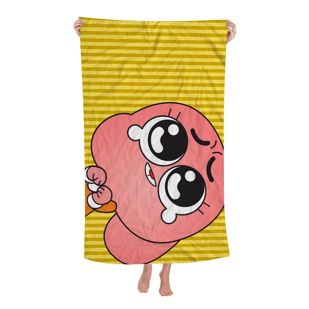 The-Amazing World G-Gumball Towel Microfiber Beach Towel Absorbent Quick dry Soft Yoga Swimming Resort Mountain Climbing Towel W30*H60(CM)