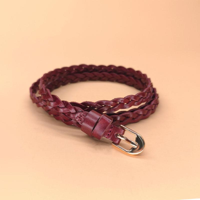 Handmade First-layer Tree Paste Bark Woven Women's Pin Buckle Belt Fashionable and Versatile Decoration