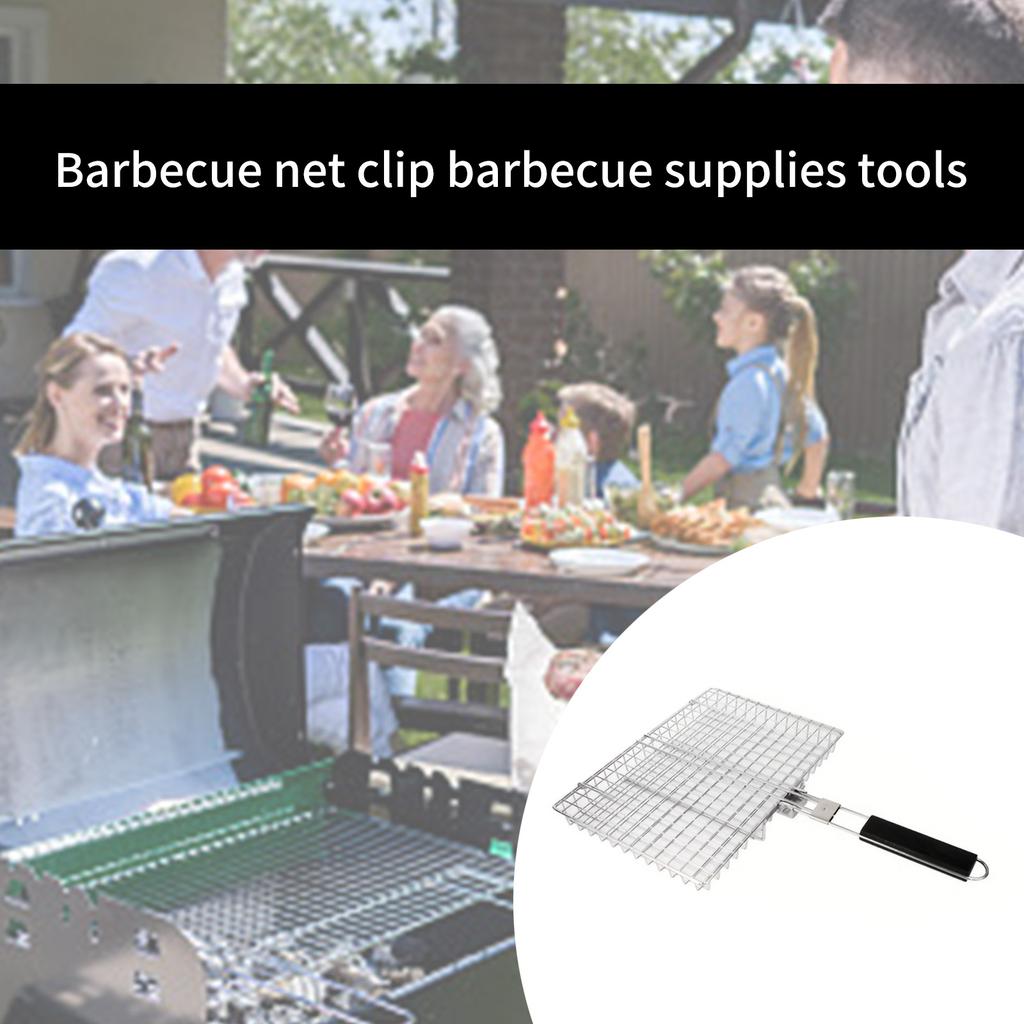 Foldable Detachable Handle Grills Basket 32cm Nonrust Steel For Family Camping Picnics Safe Heat Resistant Design
