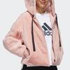 adidas Style Fur Jacket Casual Hooded Windproof Warm Women Jackets Pink GM1469