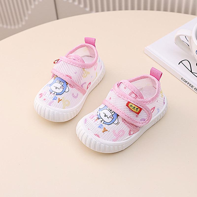 

Summer 0-1 One 2 Year Old Infant Baby Hollow Mesh Toddler Shoes Children Cartoon Sandals 21 рожевий