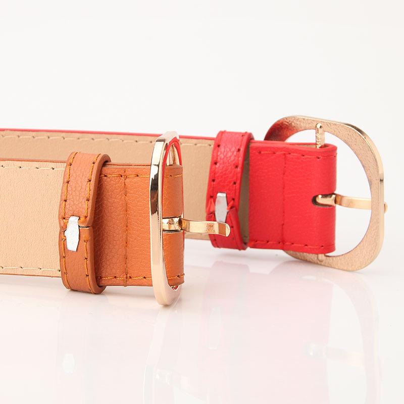 Summer New Collection of Women's Belts: Versatile Dress Decoration Belt, Girls' Jeans Belt, Fashionable Lychee Pattern