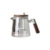OULOVECO Thick with an Elegant Inner Tea Walnut and Suitable for Direct Teapot, 0.65L, Glass, Heat-Resistant, Heat-Resistant, Tank, Separation,