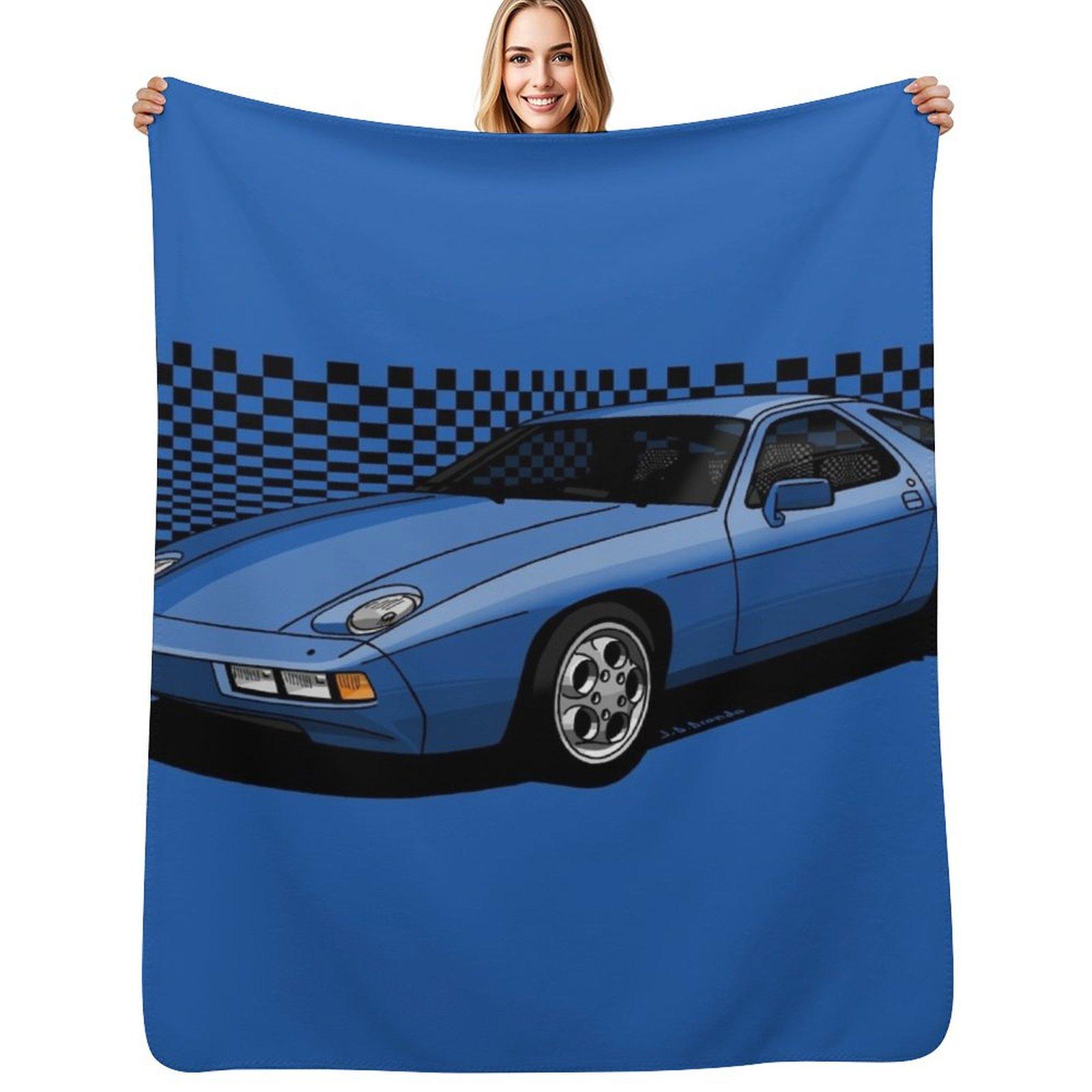 German sports car Throw Blanket Flannel Fleece Soft Warm Throw Blanket Size: 75*100cm, Weight: 230 GSM