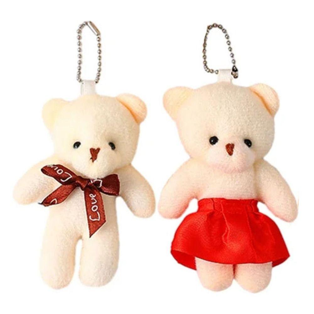 10pcs/set Plush Doll Bear Plush Keychains Toys Plush Animal Mini Bear Plush Toy Kids/Children Toys