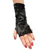 Party Masquerade Black Fingerless Arm Warmer Long Punk Mittens Beggar Style Hole Halloween Gloves