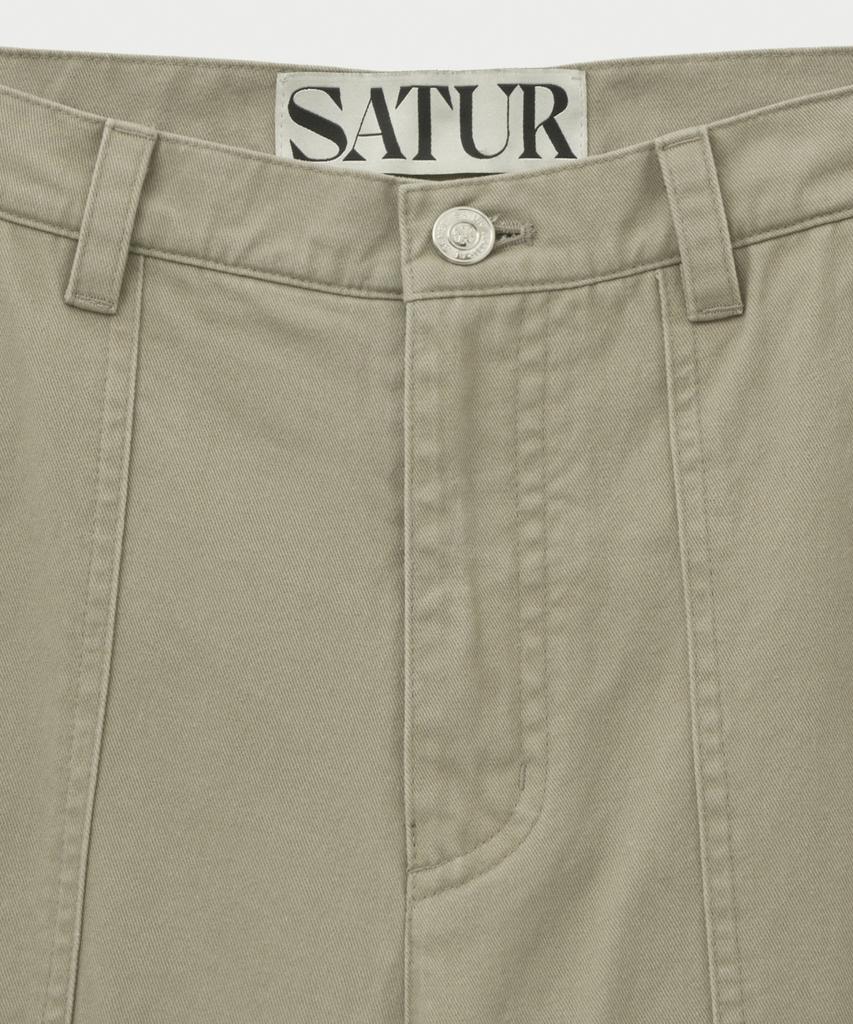 Seteo (W) Dyed Semi-Wide Fatigue Pants Light Beige