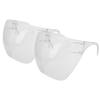 2 Stück Ohrhaken Typ Transparentes Gesichtsschutz Anti-Beschlag Staubdicht Gesichtsabdeckung für Erwachsene Kinder