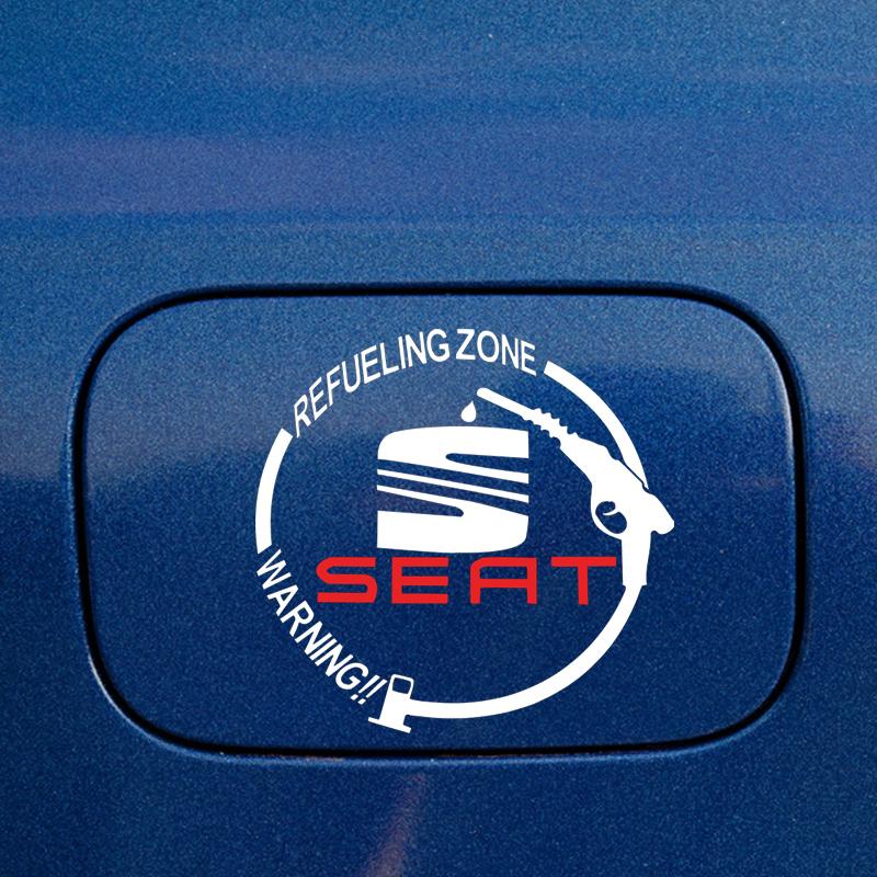 Car Badge Vinyl Reflective Fuel Tank Cap Stickers Decal Accessories For SEAT Leon MK1 MK2 MK3 5F Ibiza 6L 6J Altea Arona Tarraco Cupra Cordoba
