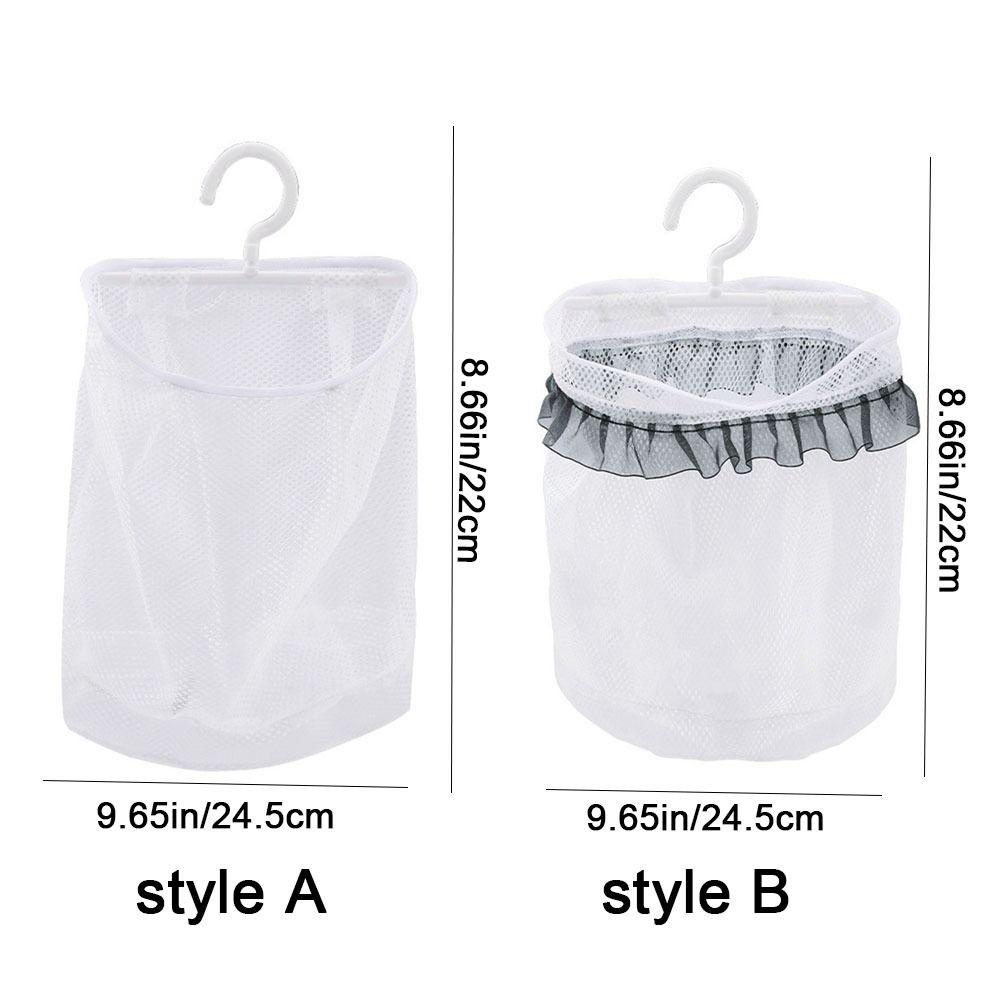 Foldable Clothespin Bag Breathable Hanging Drying Net Bag Laundry Storage Mesh  for Bathroom