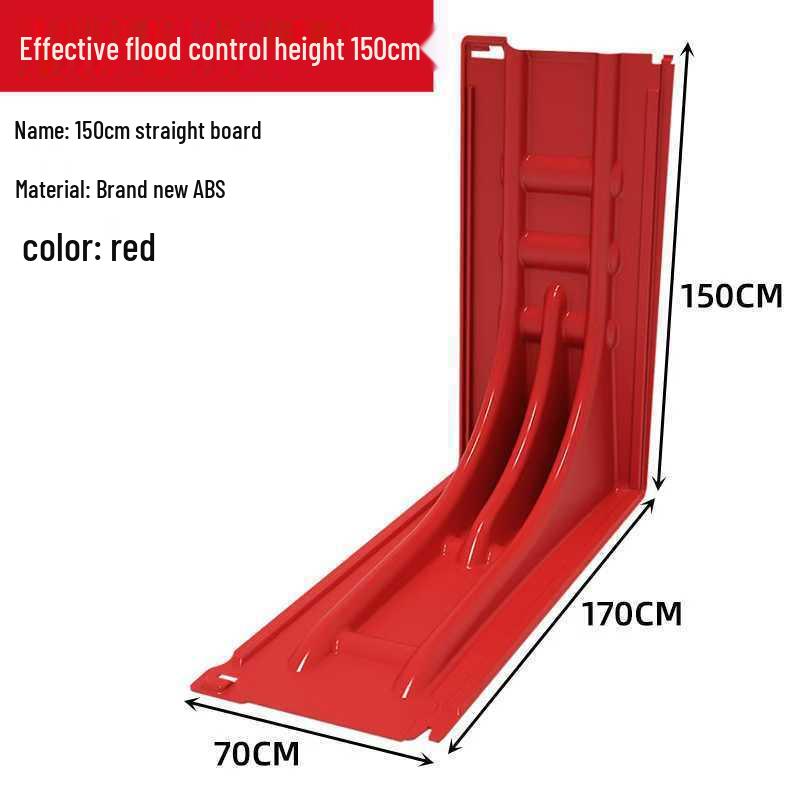 L-Shaped Detachable Flood Barrier for Shopping Mall and Garage - ABS Plastic