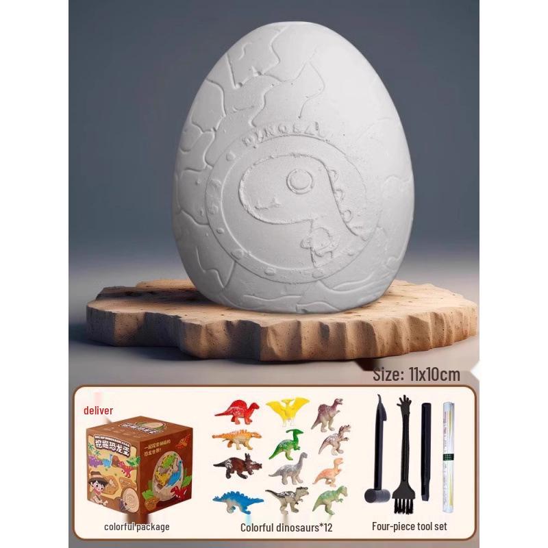 Dinosaur Egg Excavation Toy: Kids DIY Fossil Gem Treasure Digging Set