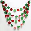 4m Paper Christmas Style Pull Flag Colored Disc Ornaments Home School Kindergarten Party Holiday Atmosphere Arrangement Props