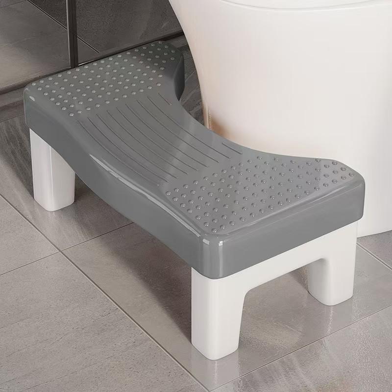 Sgabello da WC in Plastica PP per Adulti e Bambini, Poggiapiedi Antiscivolo per Bagno, Sgabello Gradino, Ausilio per il Sollievo da Emorroidi per Donne Incinte