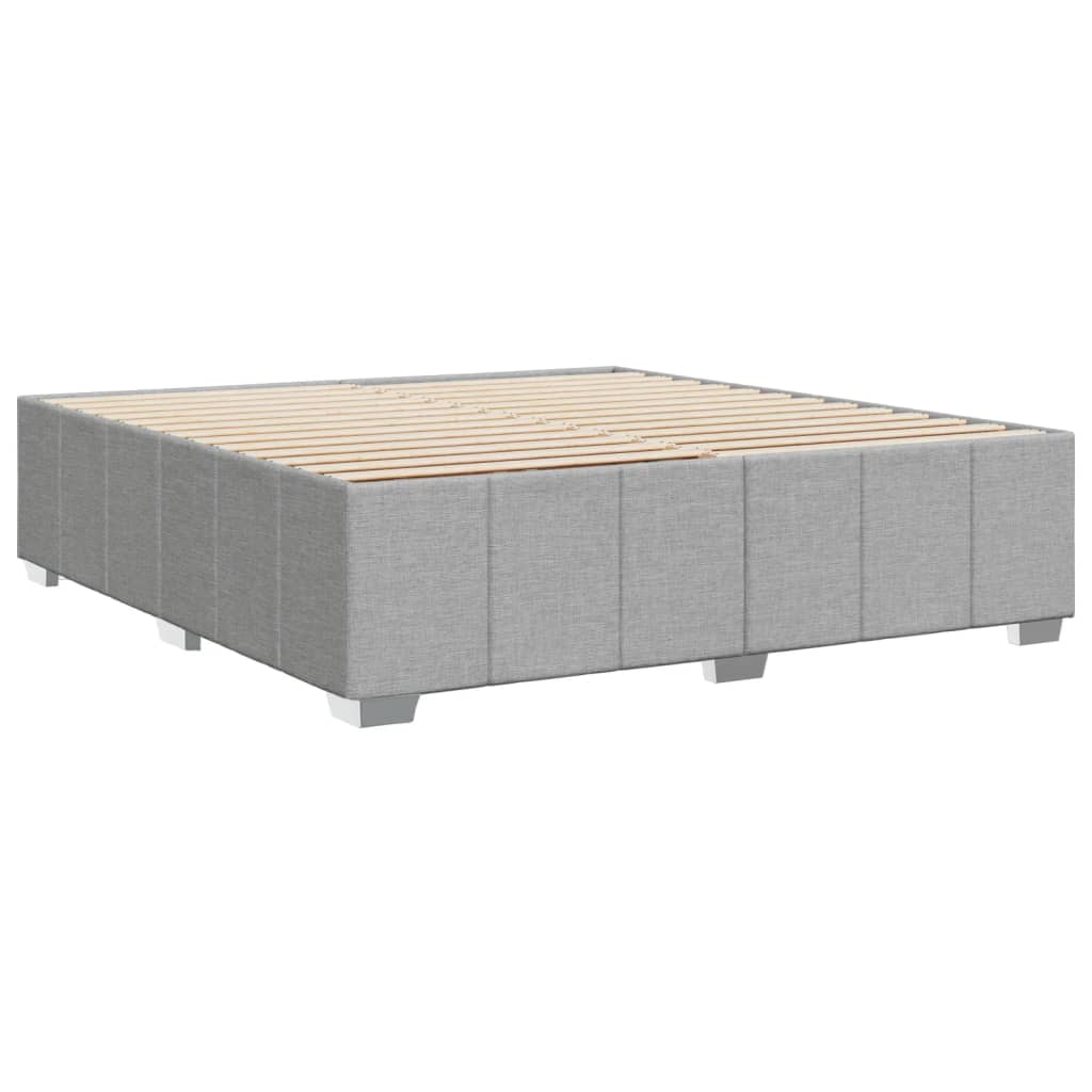 Bed Frame without Mattress Light Grey 200 x 200 cm Fabric