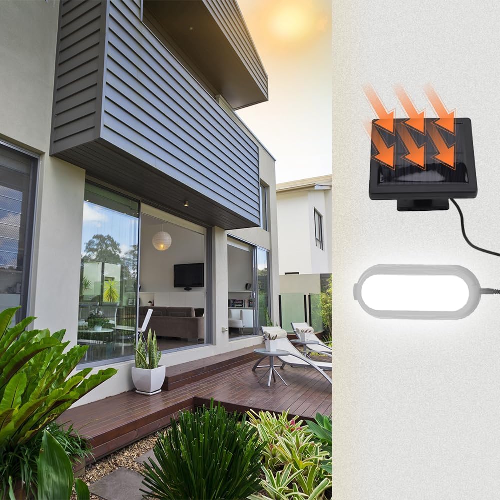 

Сонячна підвісна лампа, вулична та кімнатна підвісна лампа з шнурком, водонепроникна та енергозберігаюча для саду, патіо, сараю, альтанки United States