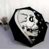 1pc Skull Stars Automatic Open/Close Umbrella, Portable Folding Umbrella, Compact Travel Umbrella For097
