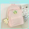 Dopamin Rucksack Für Mittelschüler Mit Einfarbigem Design Und Cartoon-Bären-Dekoration Für Den Schulgebrauch