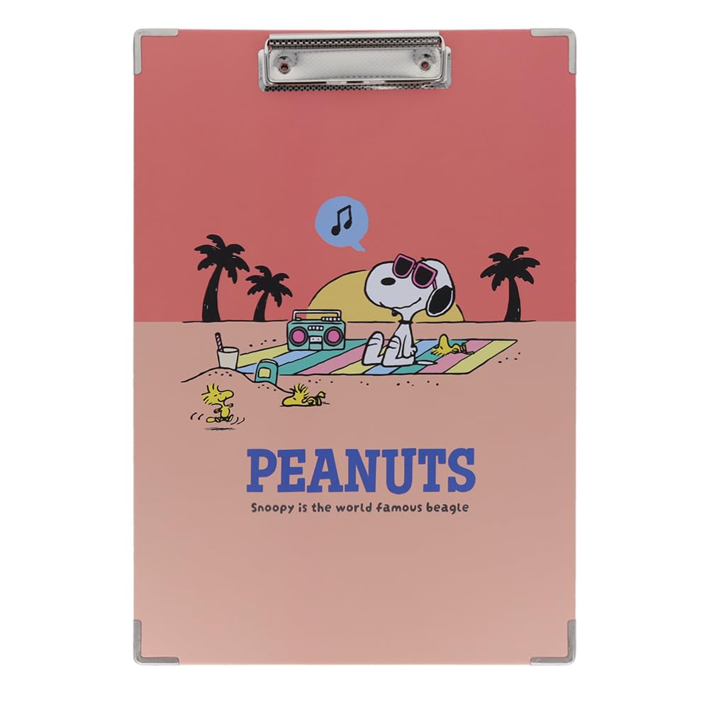 Stationery Snoopy Play with S4140680 Sun-Star Clipboard, A4, Colors, Beach,