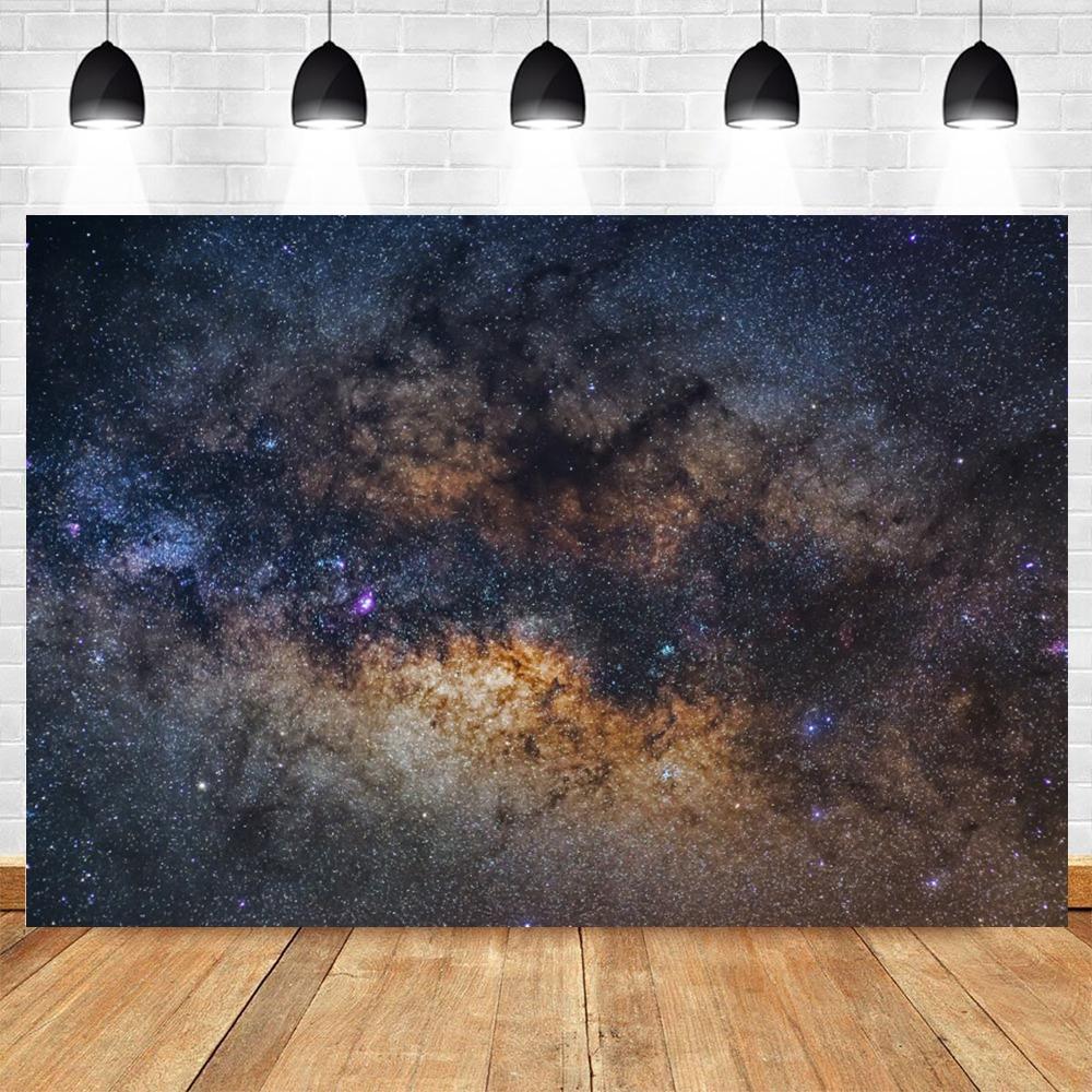 Cosmic Galaxy Backdrop Starry Sky Milky Way Stars Universe Space Theme Photo Background Baby Shower Birthday Party Decor Banner