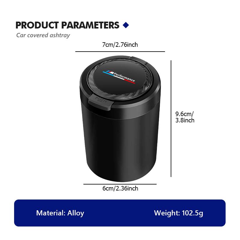 Auto Logo Aschenbecher Mülleimer Aufbewahrungszubehör Für BMW 1 3 5 7 Serie M Performance M M3 M5 X1 X2 X3 X4 X5