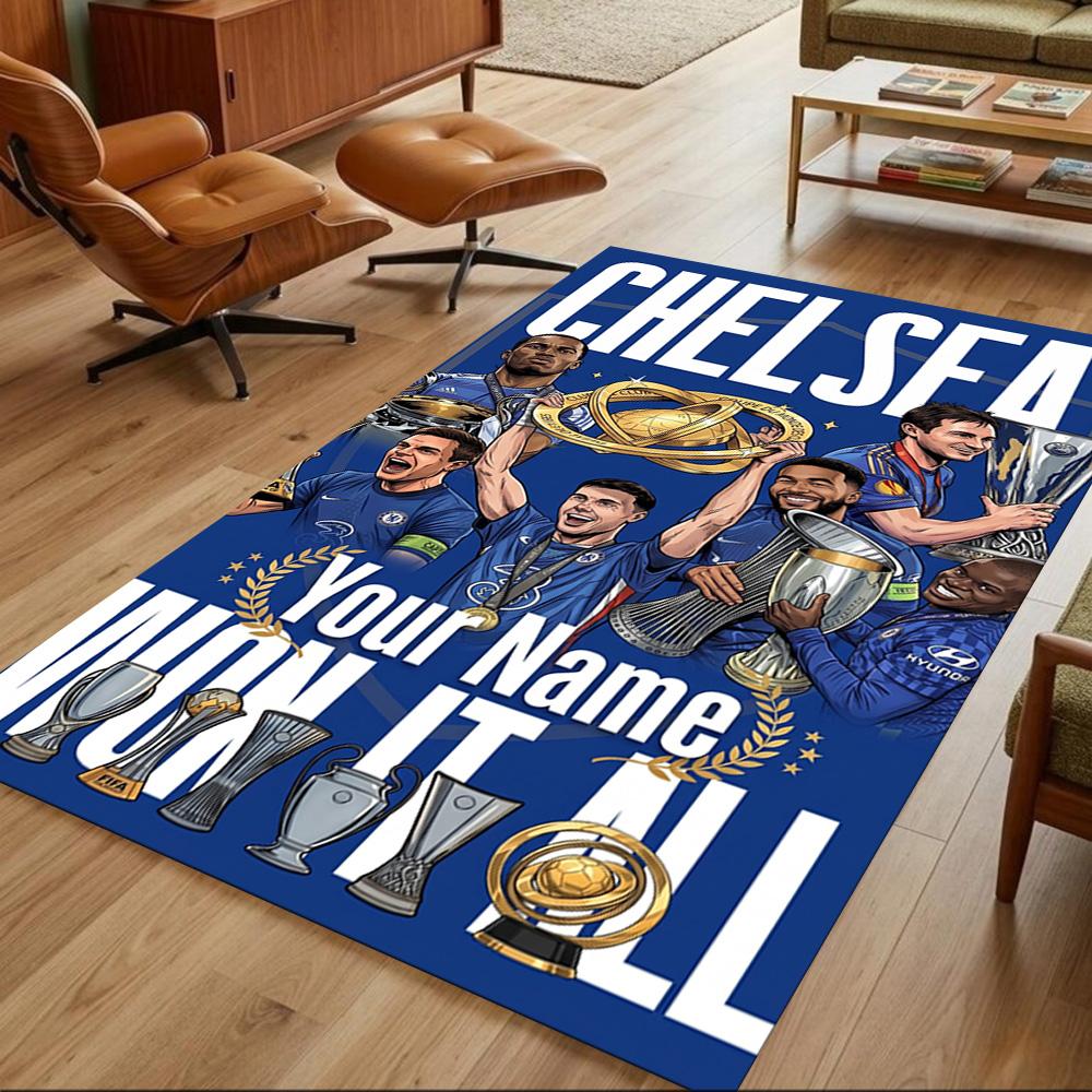 Chelsea Fc Football Player Customized Name Floor Mat Design for Study room Game Room Decorate room Dormitory Antislip Carpet Decorate Offices