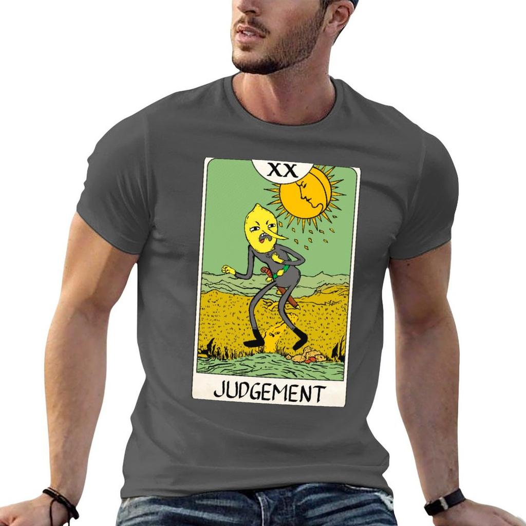 Lemongrab - Tarot Card - Judgement T-Shirt Plain Customs Animal Prinfor Boys Hippie Clothes Shirts Graphic Tee Men