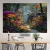 2D Dreamy Magical Mushroom Wonderland Backdrop for Children's Studio Photos