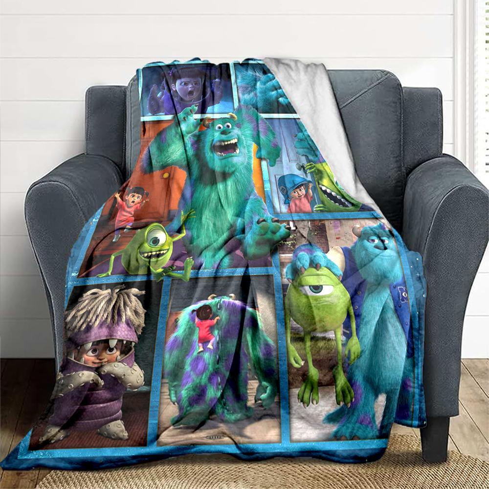 1Pc Monsters Inc Characters Collage Blanket Soft And Comfortable Casual Warm Camping Travel Christmas Halloween Xmas Gift M924416