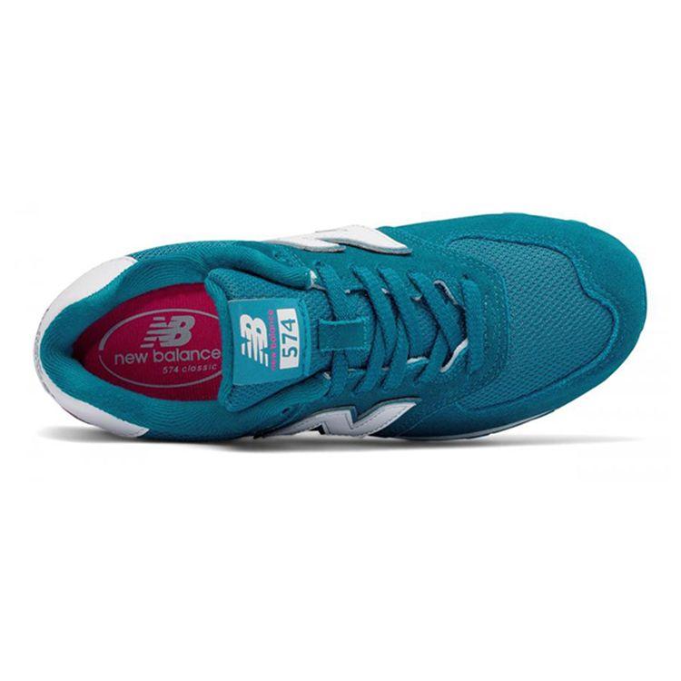 New Balance 574 Big Kid High Visibility - Teal Kids Sneakers White KL574CJG