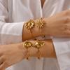 Exaggerated Sun Flower Stainless Steel Cuff Bracelets for Women Fashion Octopus Starfish Open Banggle Stackable Jewelry Gift