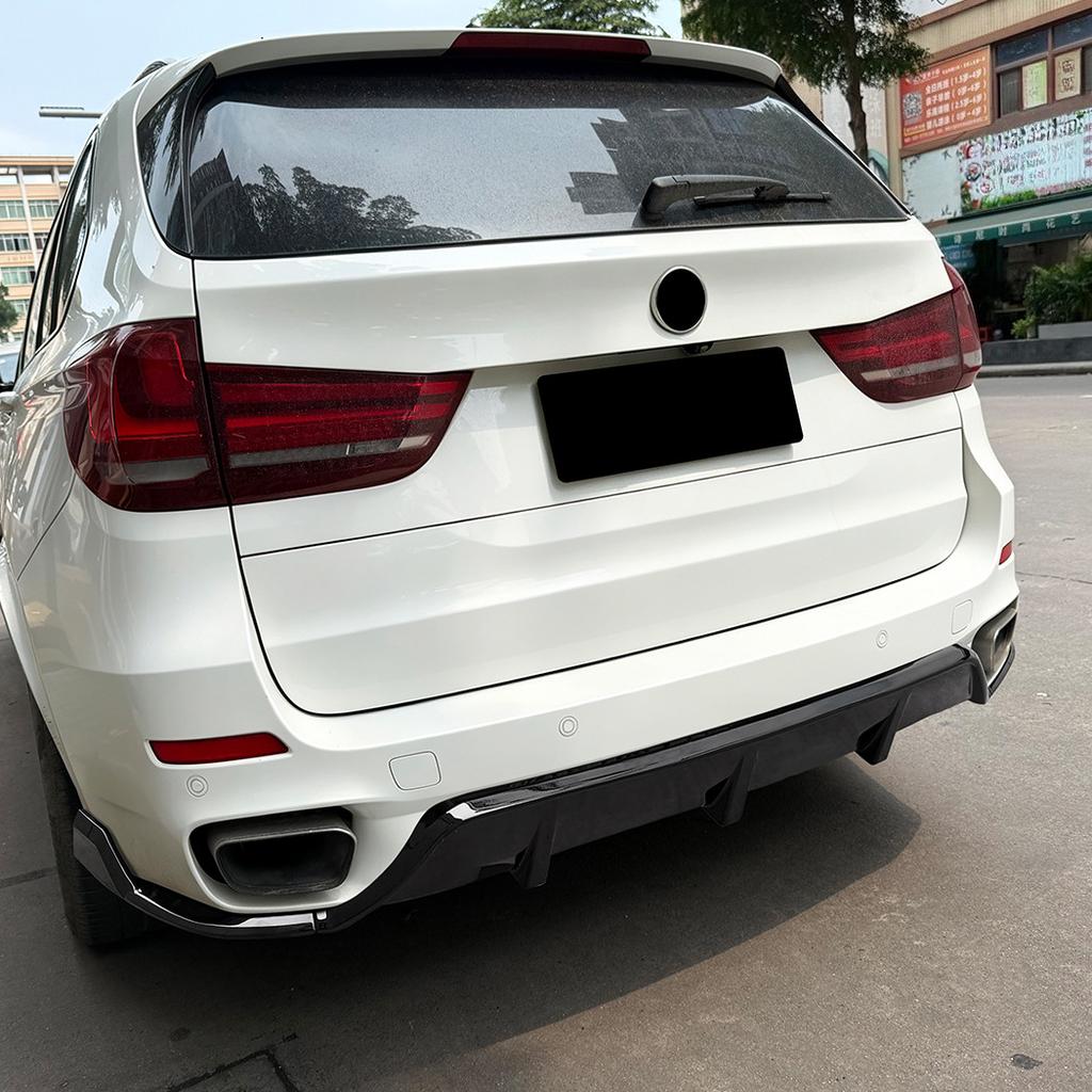 Car Rear Bumper Lip For BMW X5 F15 M Sport 2014 2015 2016 2017 2018 Spoiler Diffuser Protector Decoration Body Kit Accessories