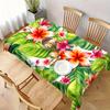 Tropical Flowers Leaves Tablecloth for Table Decor Summer Watercolor Floral Leaf Kitchen Dining Table Cloth Holiday Party Decor