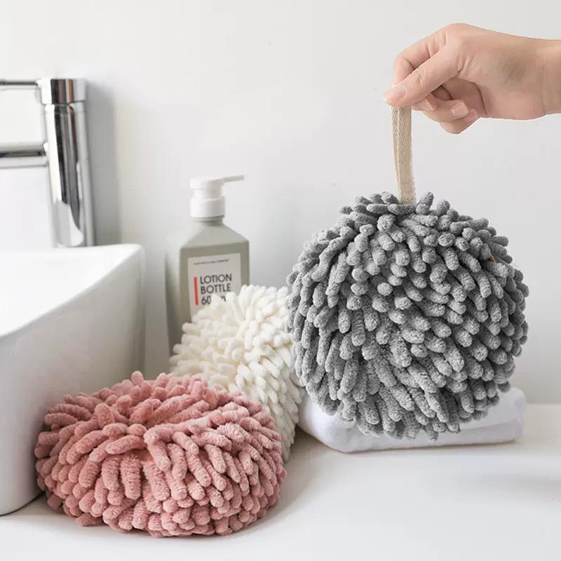 Hand Towel - Chenille Quick-Drying Absorbent Towel for Kitchen & Bathroom, Hangable Design