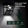 Solar Powered Wall Mount 2 LED Light Outdoor Garden Path Landscape Fence Yard Lamp White