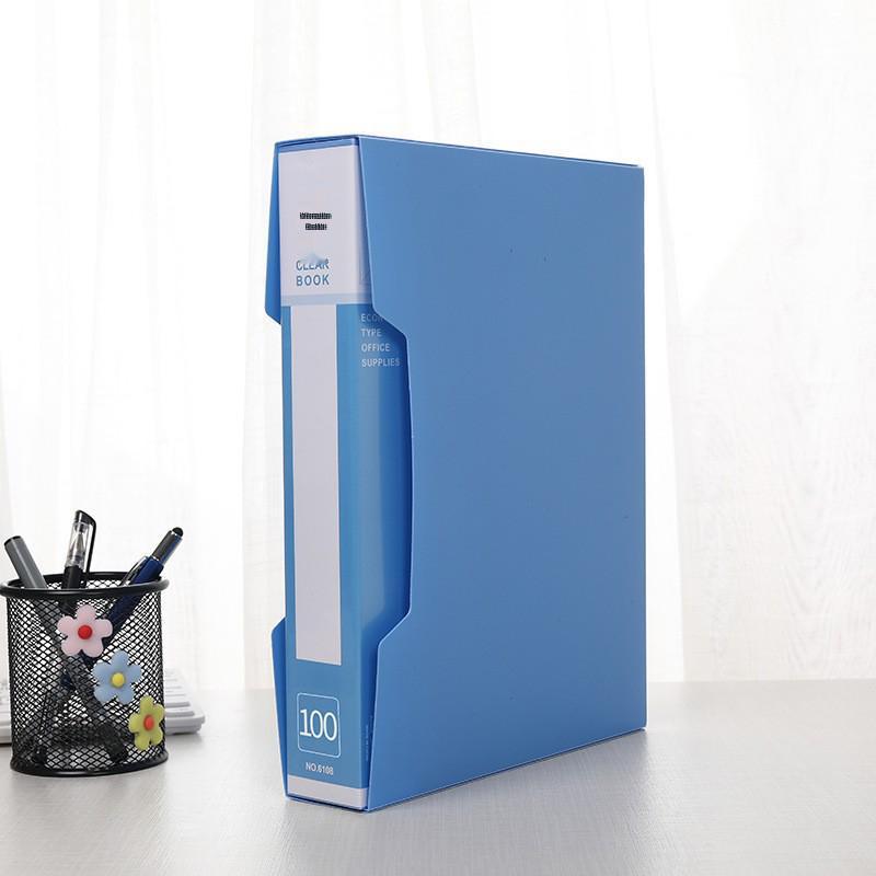 Elegant Transparent A4 File Folder Holder for Test Papers - Single & Double Clip, Thickened Office Storage.
