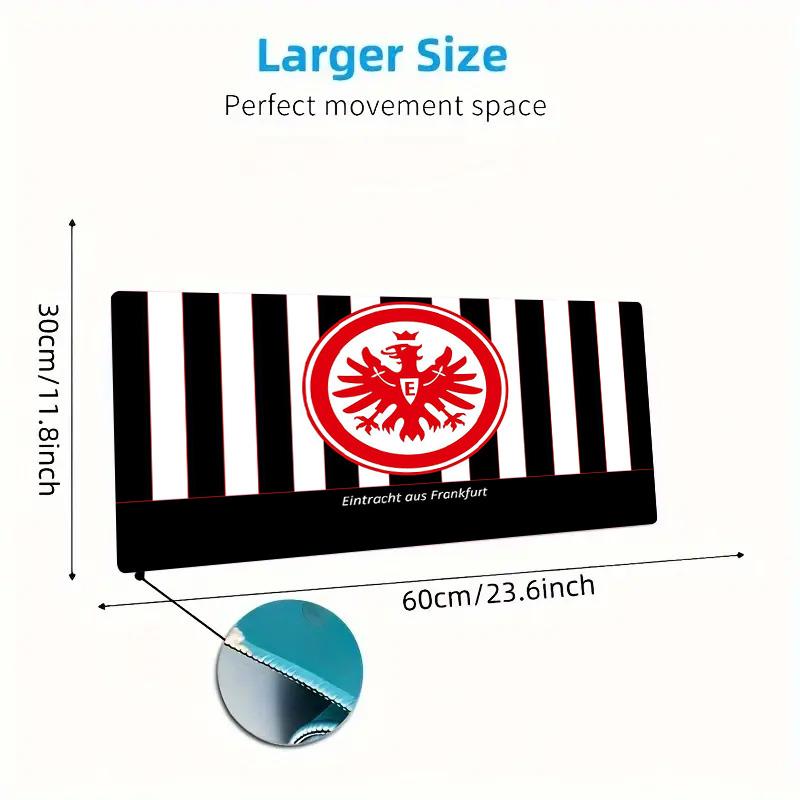 Eintracht Frankfurt Logo Color Mouse Pad Large Gaming Table Cushion Non-slip Laptop Tablet Big Mousepad XXL Mat Mini PC Playmat With Lock Edge
