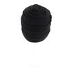 Excellent CHANEL Hat COCO MarkMetal Turban Black Silk Women Used