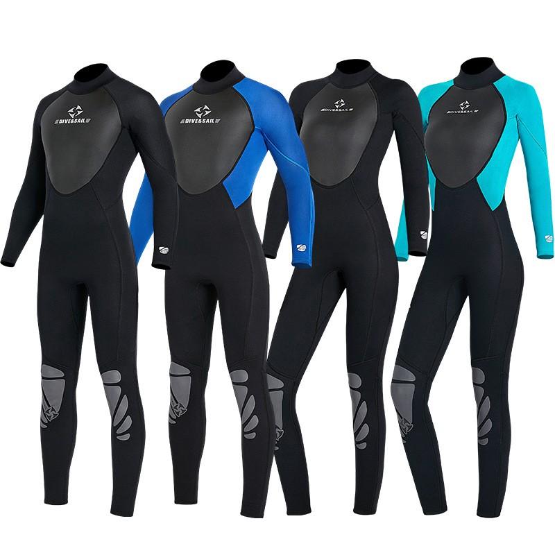 Warm Diving Suit Men's 3MM One-piece Thick Women's Outdoor Cold-proof Snorkeling Surfing Swimsuit