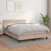 Vidaxl Letto Continentale Con Materasso, Cappuccino, Ecopelle 140X200Cm