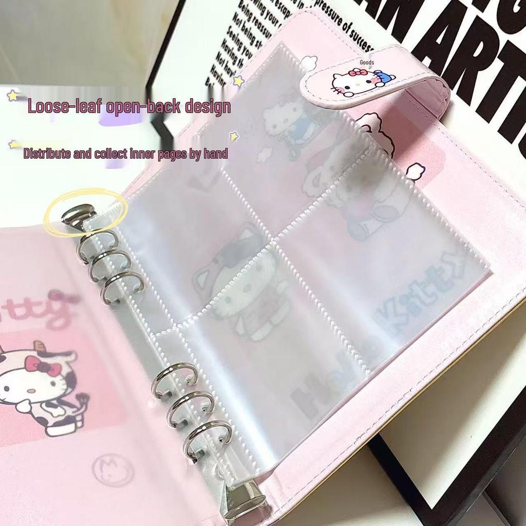 A5 PU Leather Magnetic Buckle Cute Cartoon Diary with Card Holder